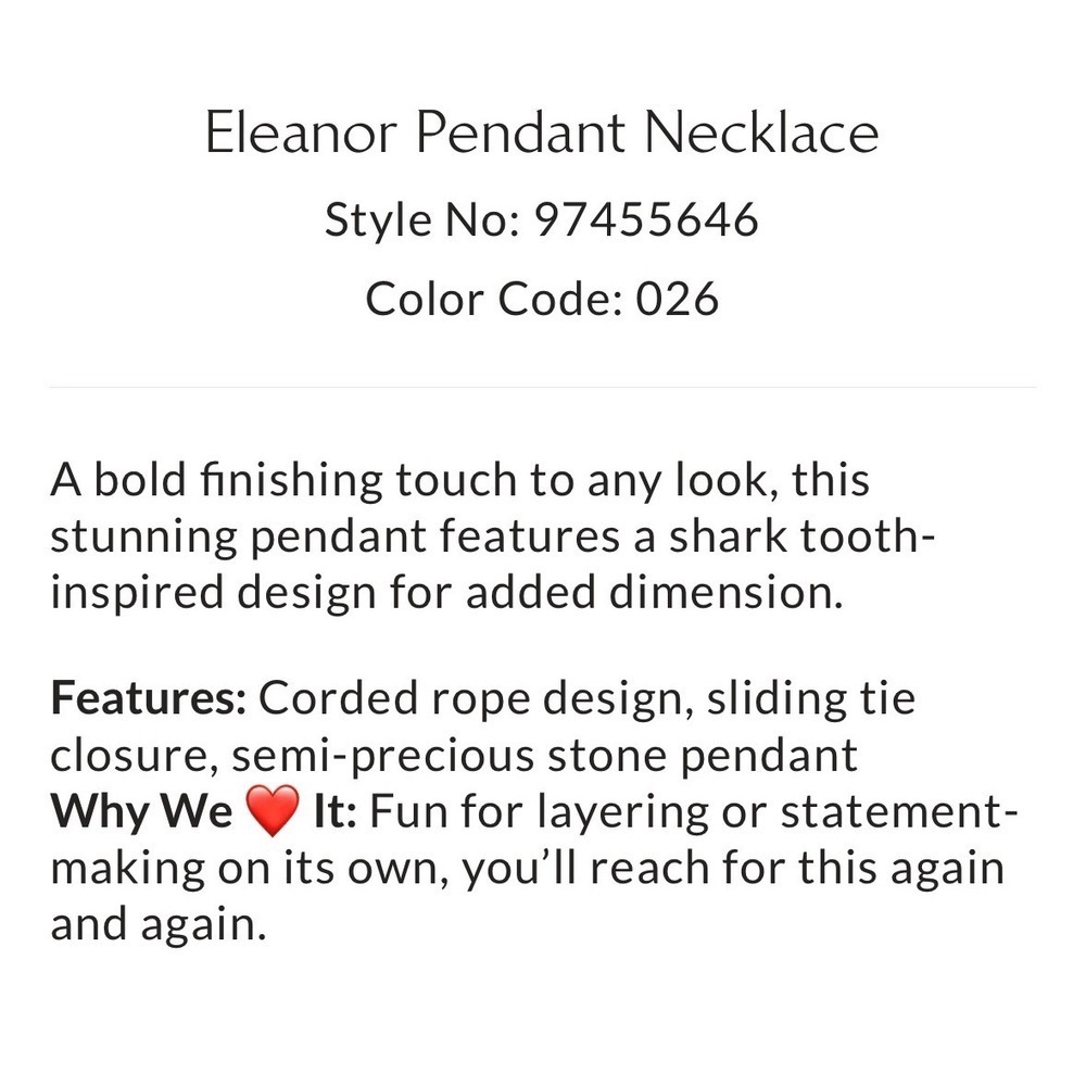 Free People Eleanor Pendant Necklace Picture Jasper semi precious stone new NWT - Picture 3 of 7